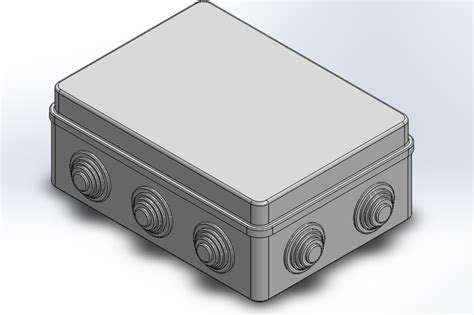 drop ceiling junction box cad|3d junction box model.